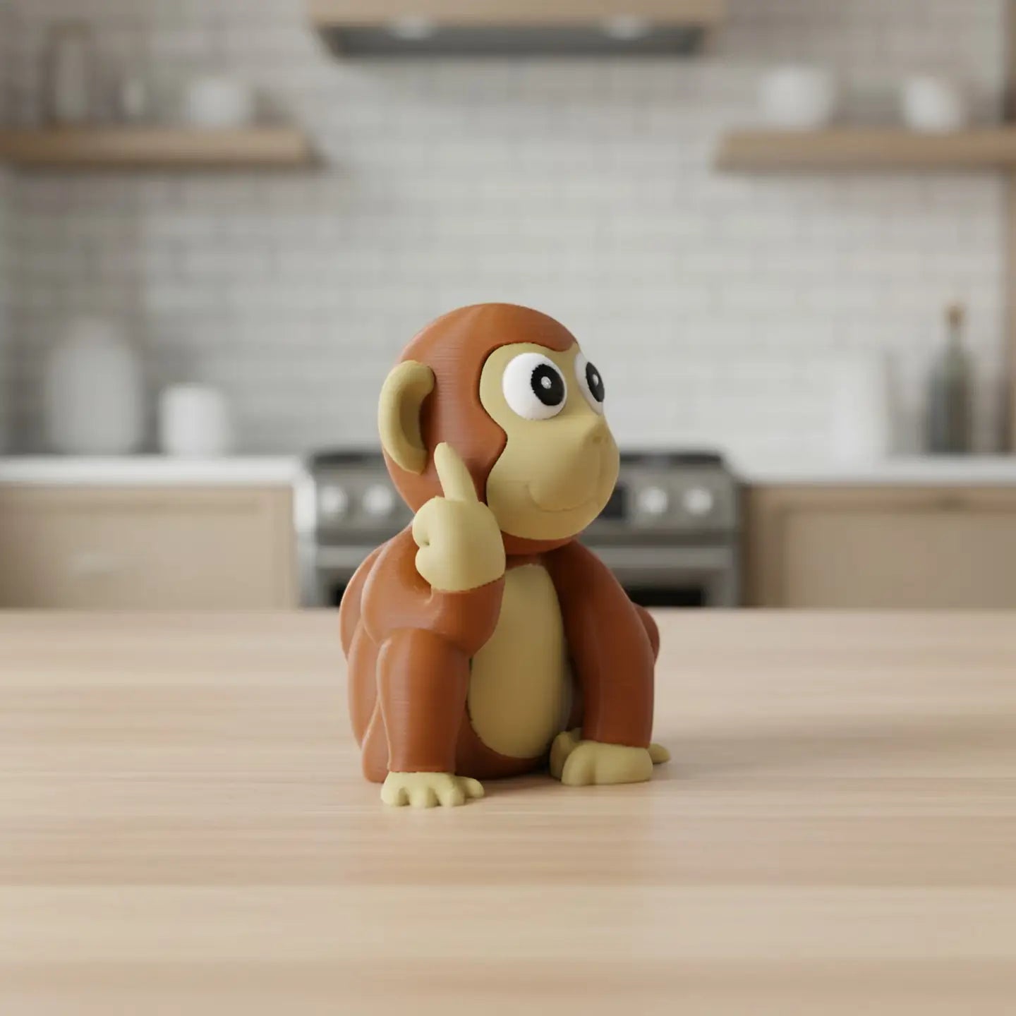 Monkey Middle Finger Figurine