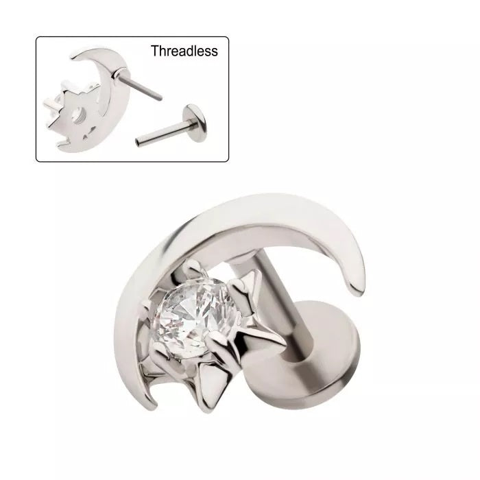 18g Lune avec cartilage étoile bijou