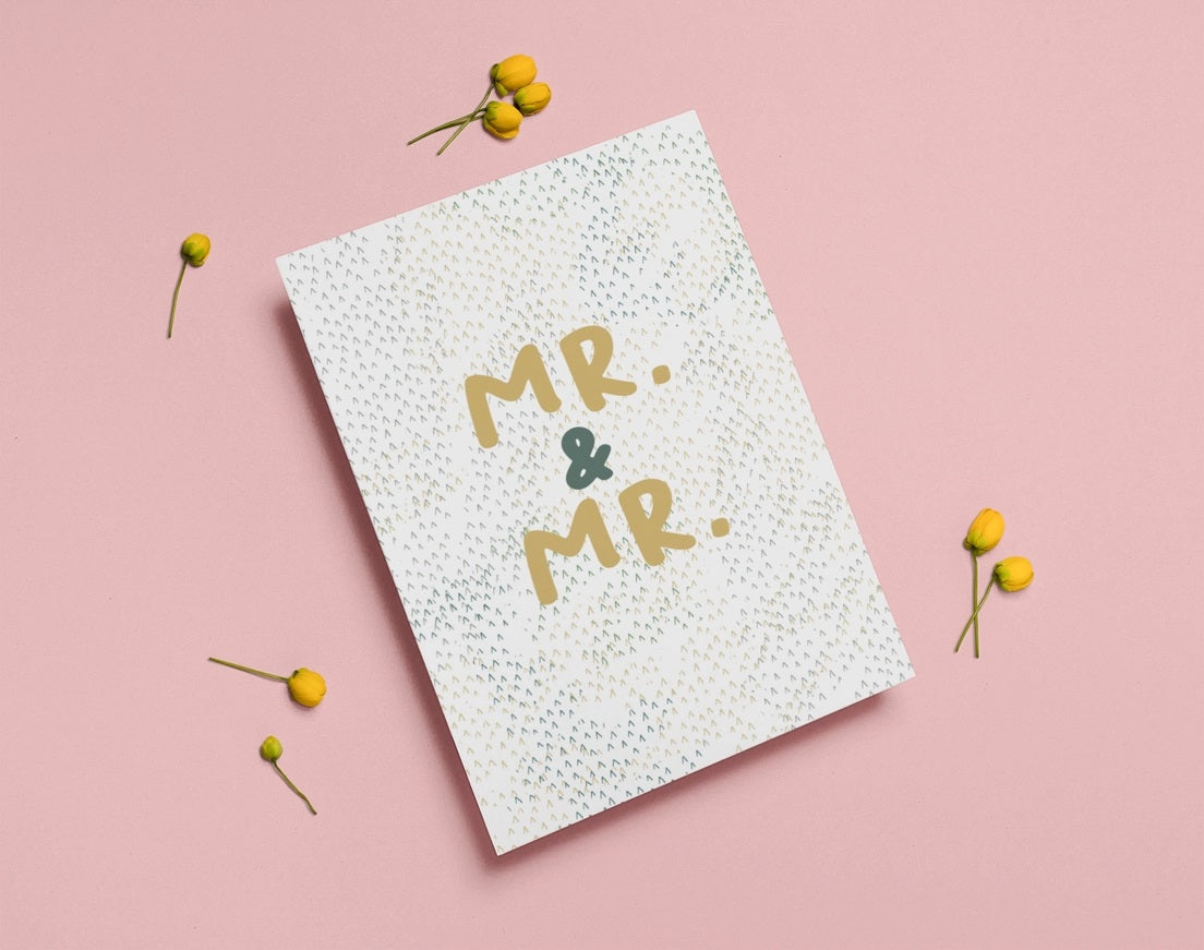 Mr & Mr Same Sex Wedding Card