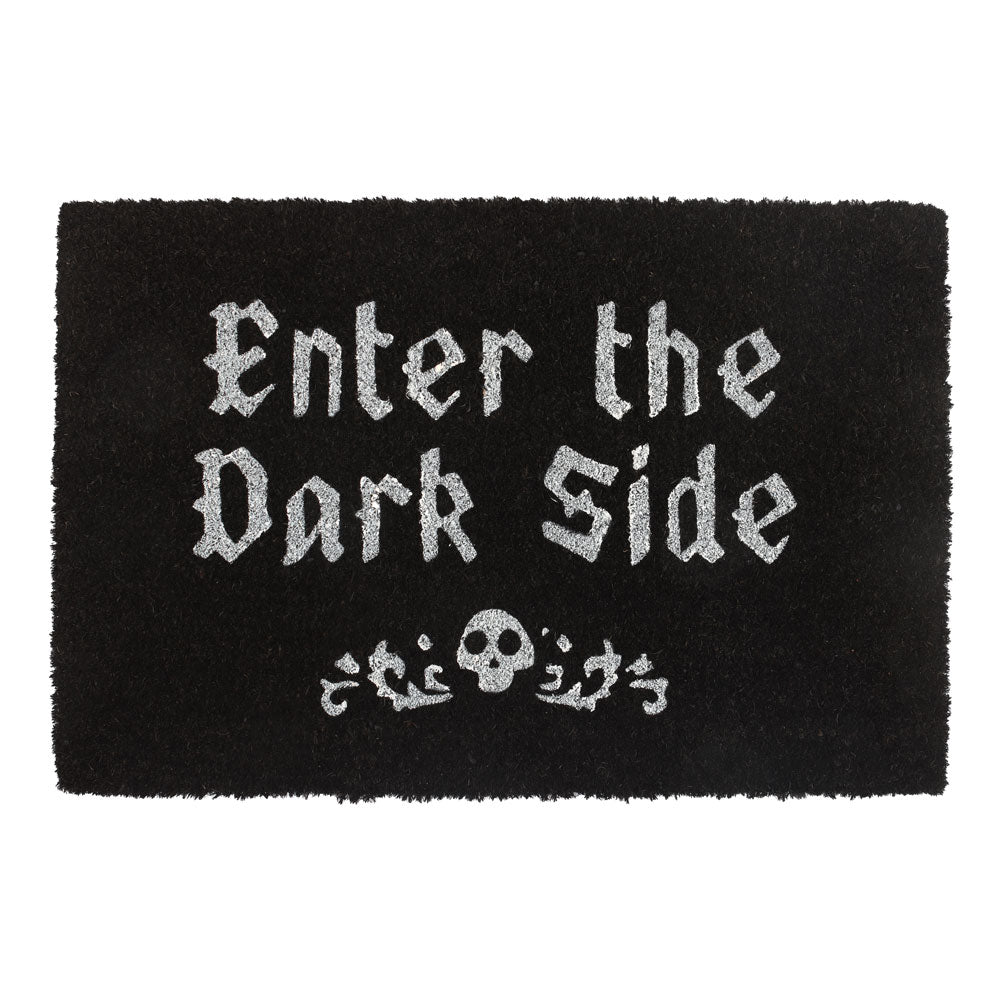 Gothic Black Enter The Dark Side Doormat