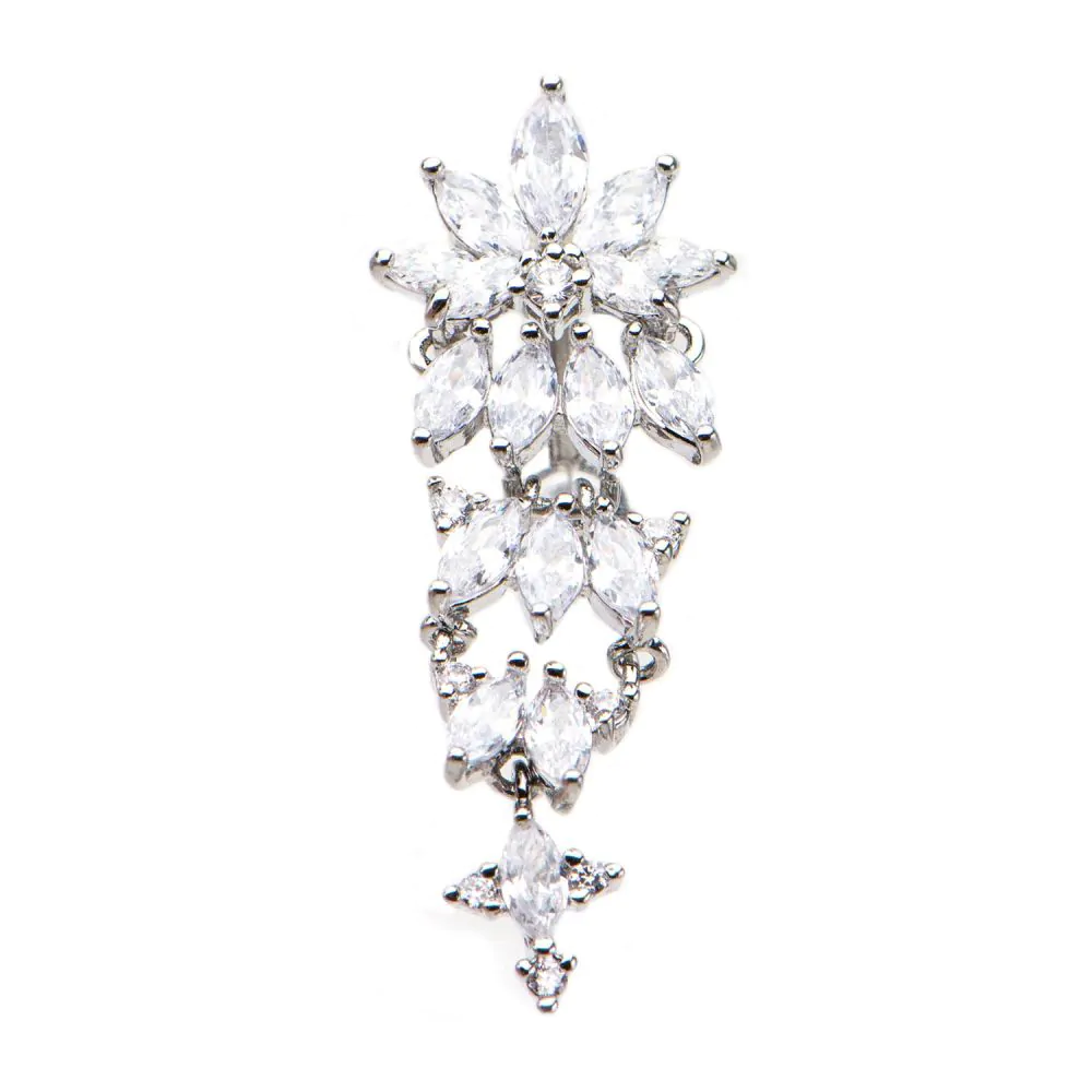 Multi Marquise Petals Long Inverted Navel