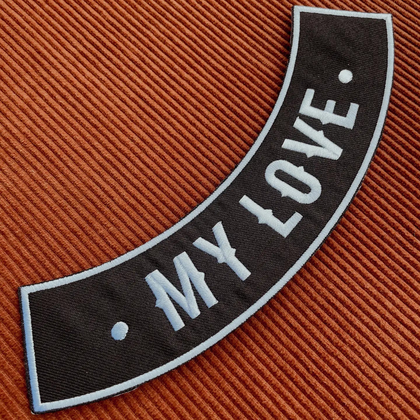Large Embroidered Iron-On Patch - My Love