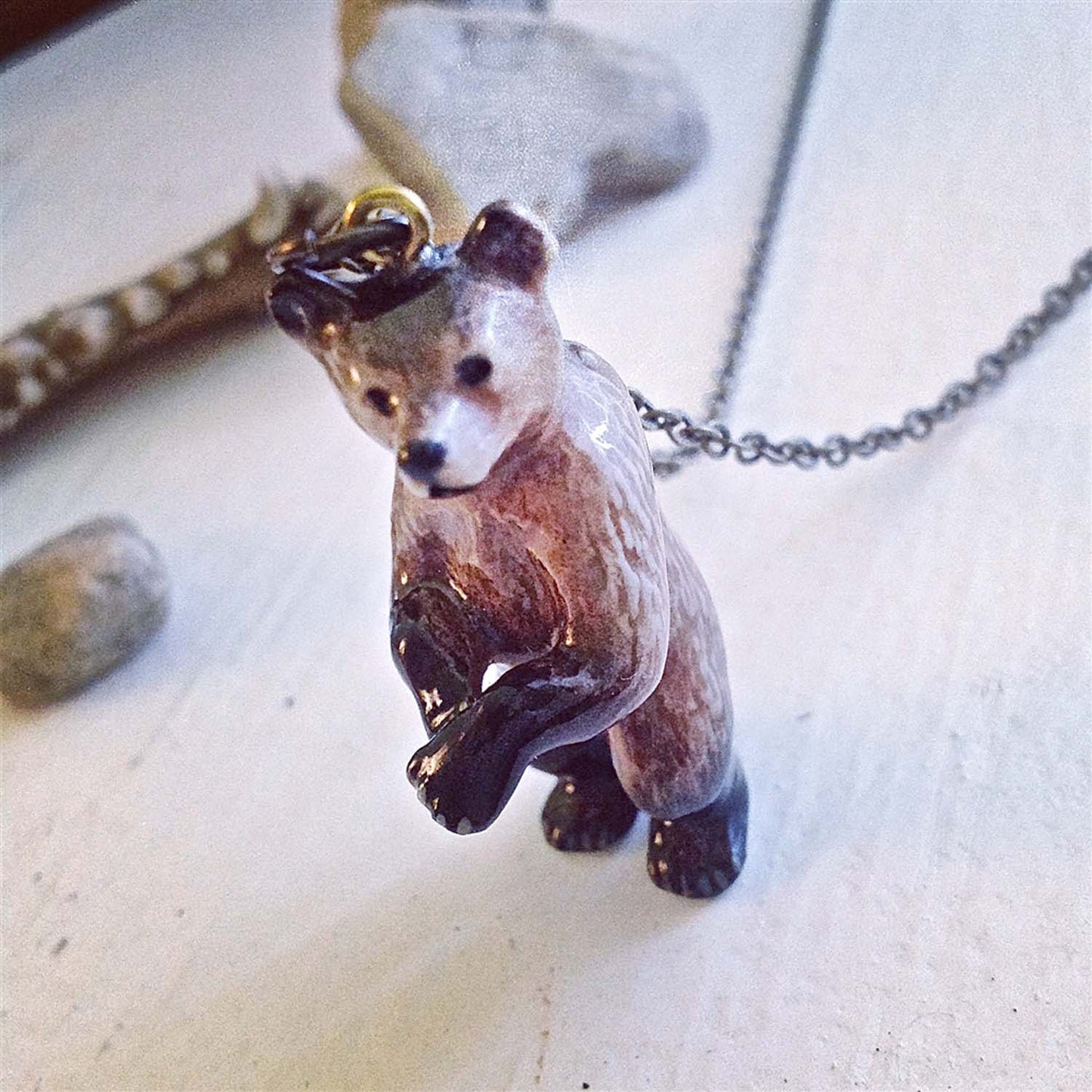 Kiau Porcelain Grizzly Pendant