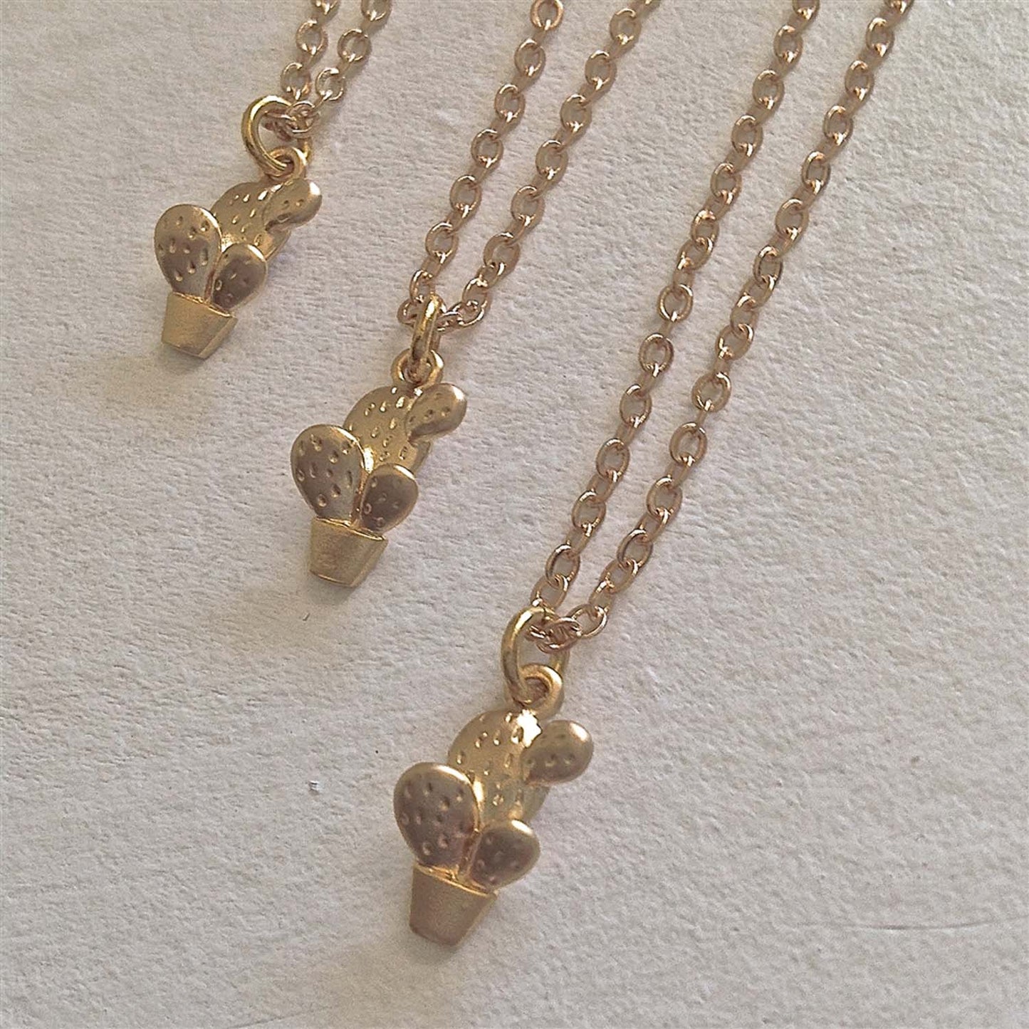 Ouch Potted Cactus Charm Necklace