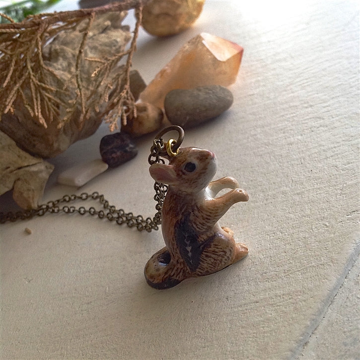Motini Porcelain Chipmunk Pendant