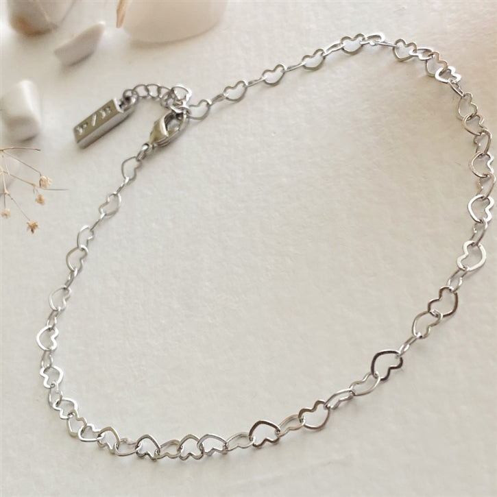 Love Bites Tiny Heart Chain Necklace