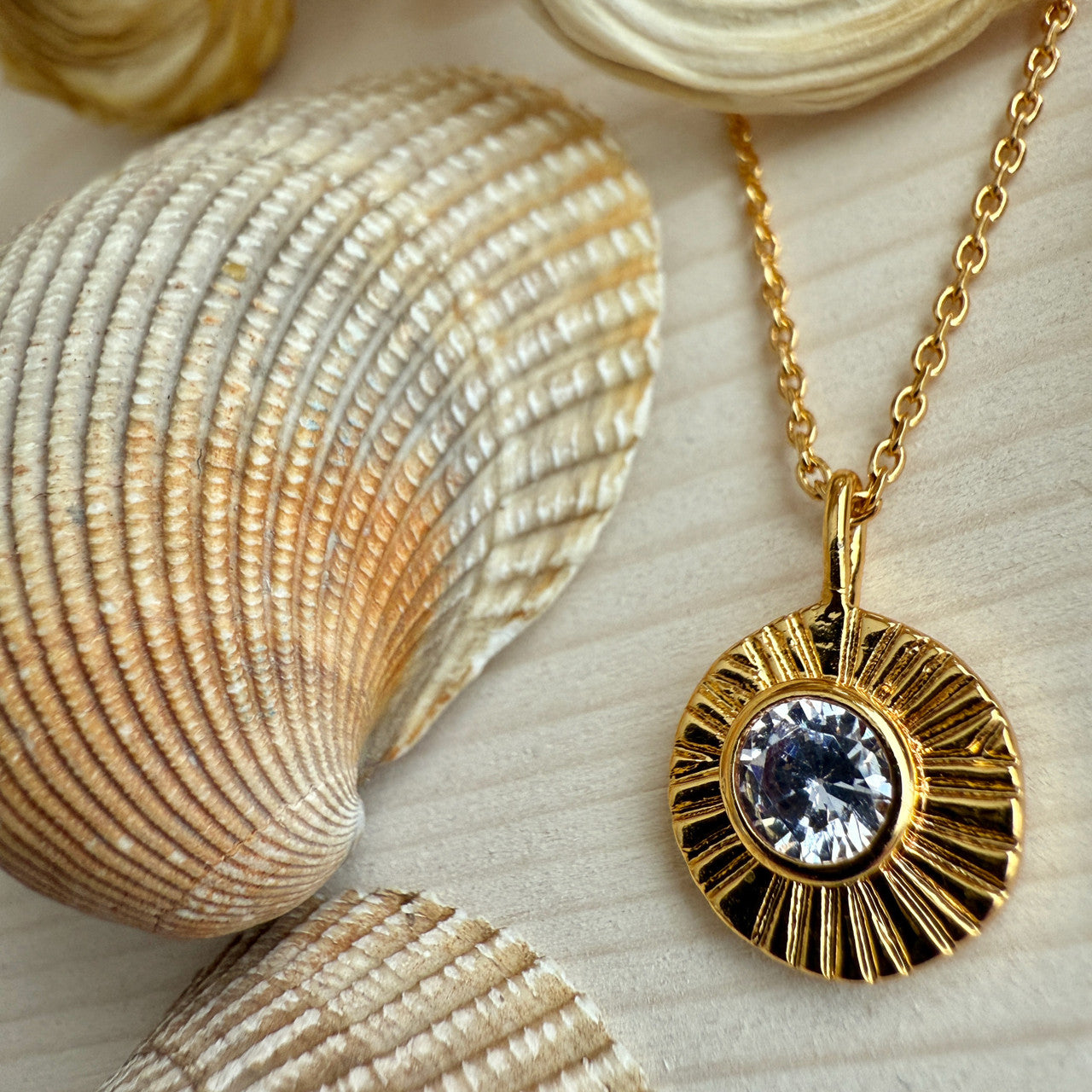 June / Alexandrite Damara Birthstone Charm Necklace