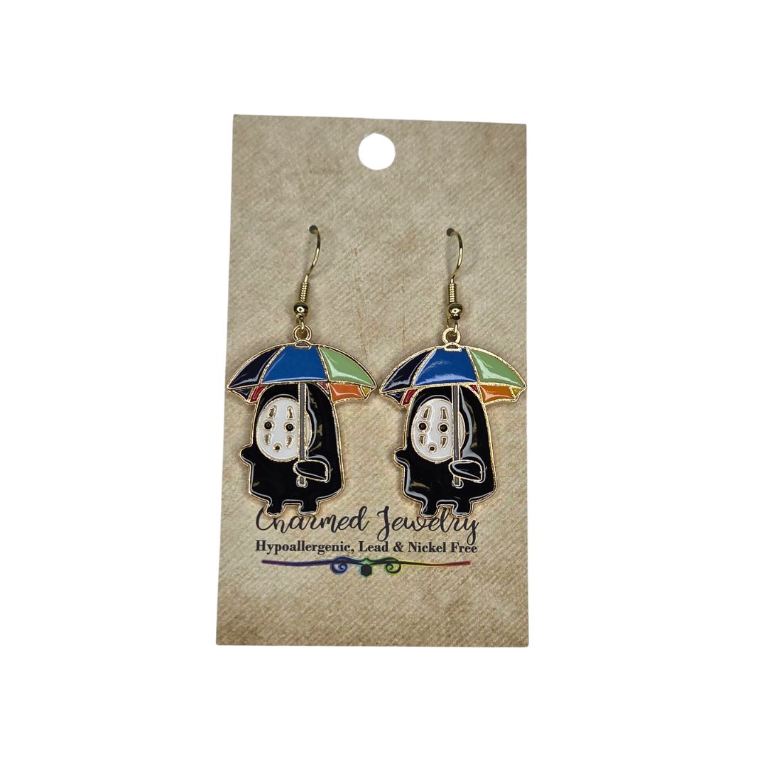 No Face With Umbrella Earrings