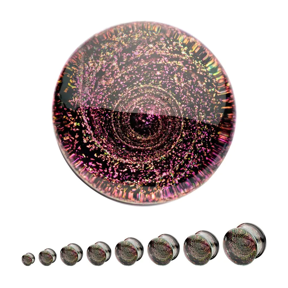 Galaxy Swirl Double Flare Black Background