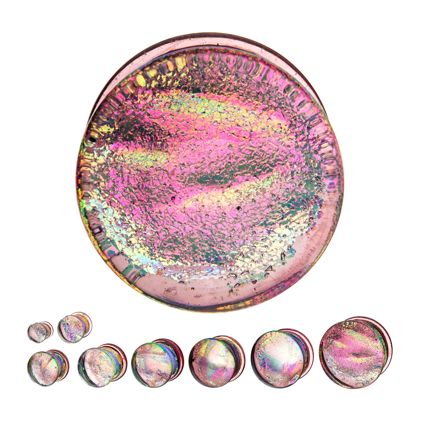 DICHROIC RED GLASS PLUG