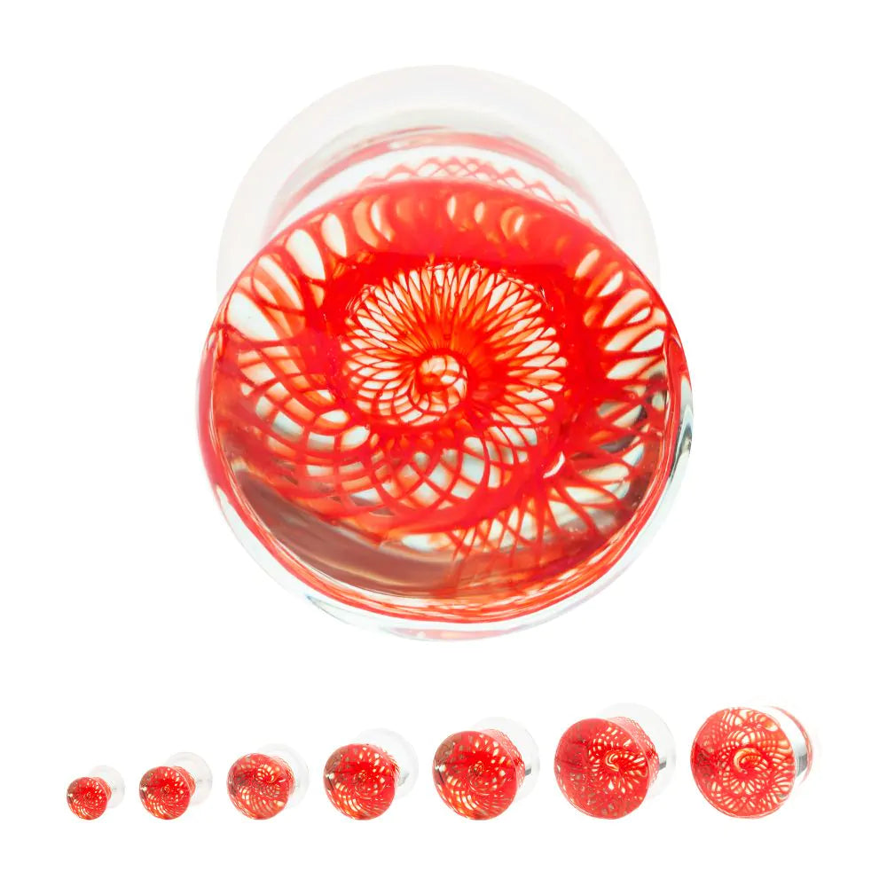 Woven Spiral Single Flare Glass 0g - 7/8