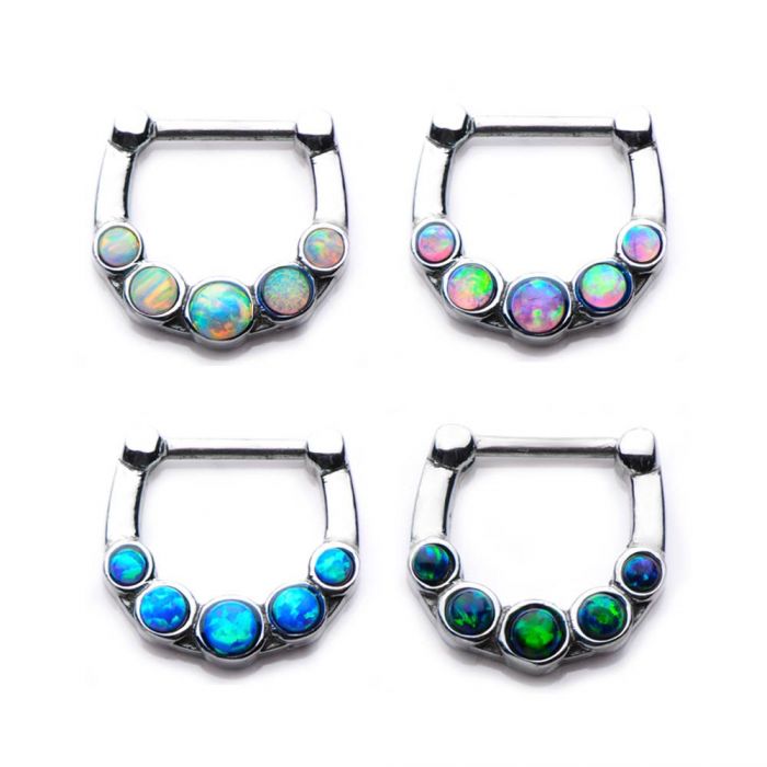 5 Synthetic Bezel Set Opals
