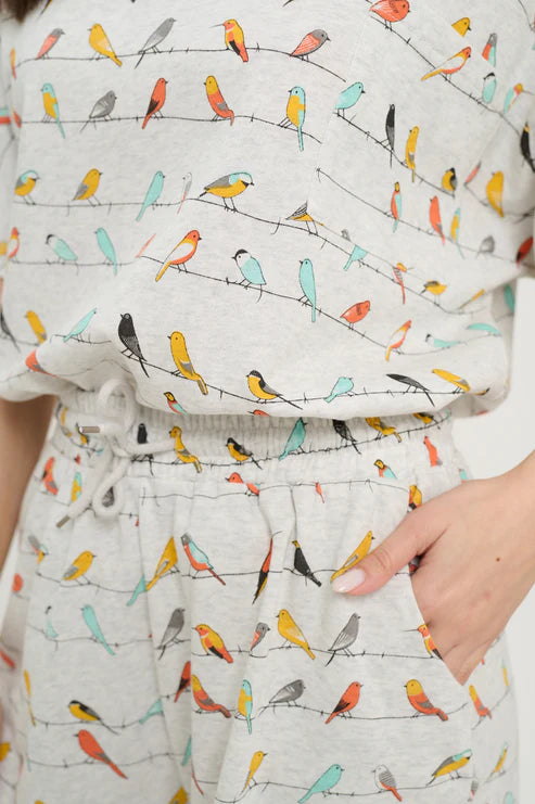 Colorful Chirpy Birds Relaxed Fit Shorts