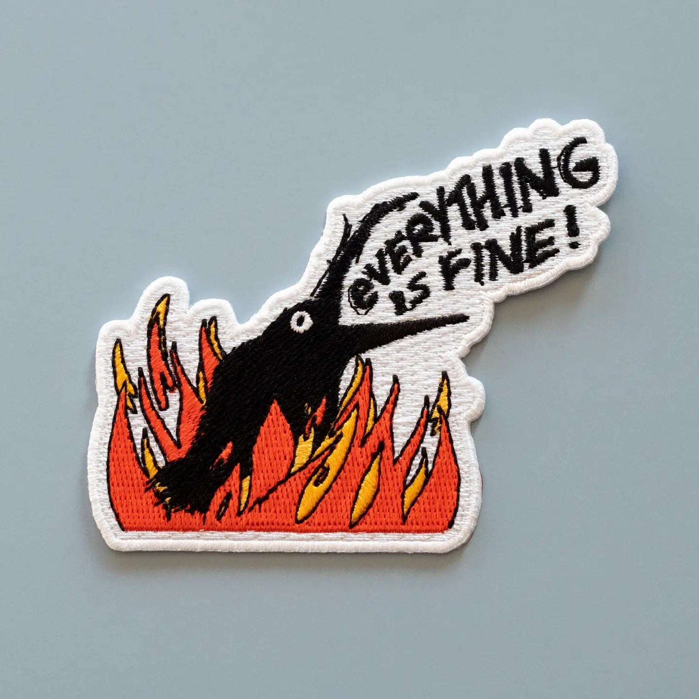 Crow In Fire Iron-On Patch