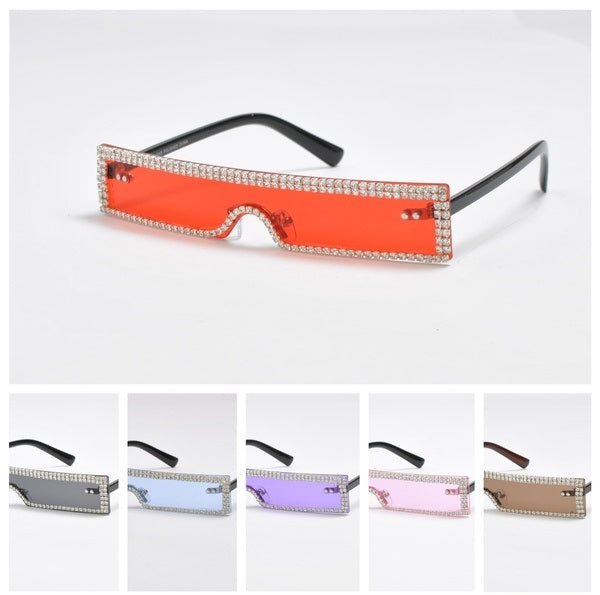 Slim Jewelled Line Sunglasses