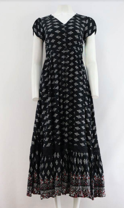 Vestido de manga corta con estampado geométrico