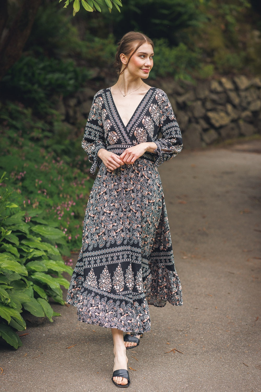 Paisley Print Empire Waist Maxi Dress – Culture Craze