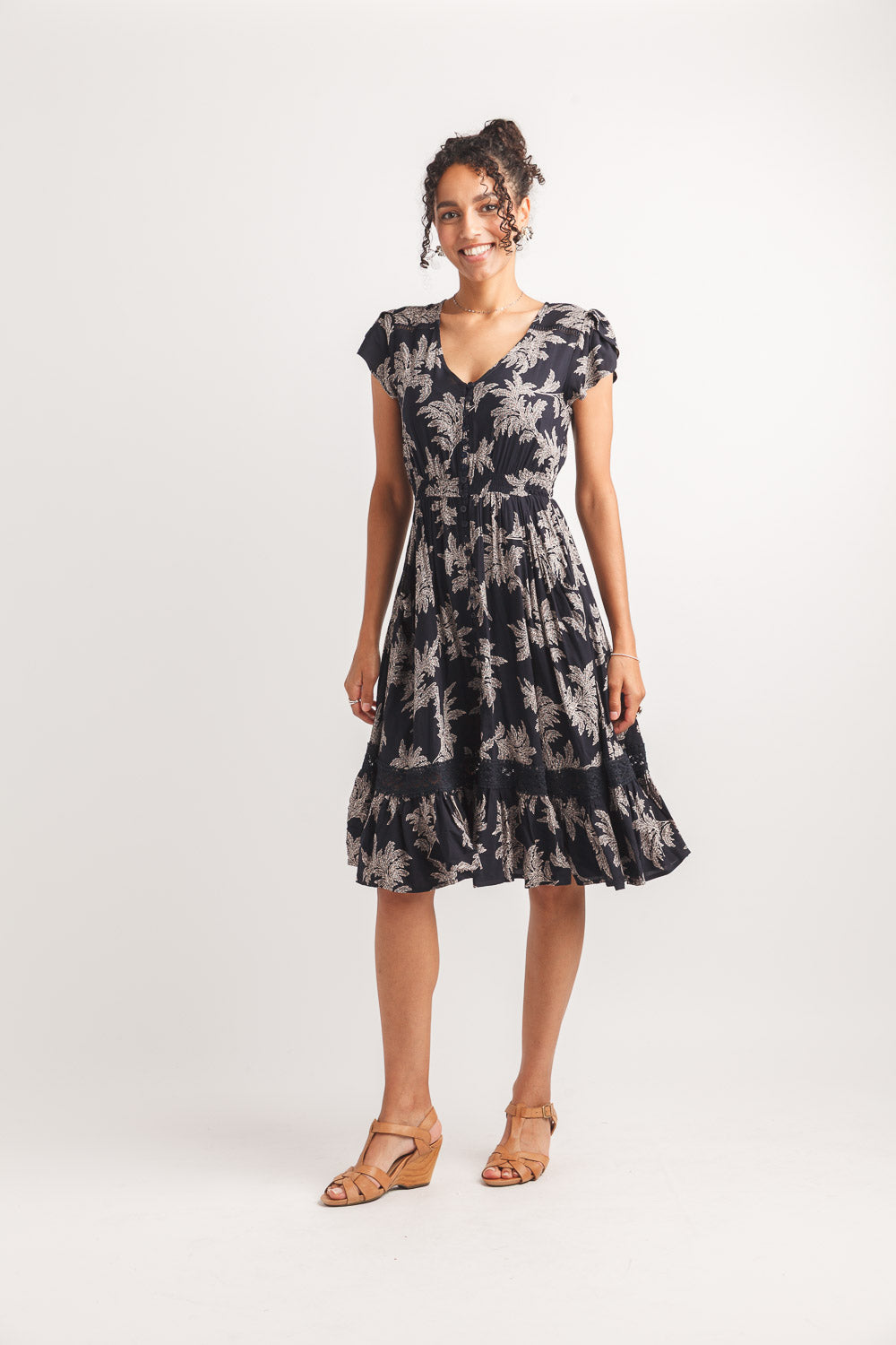 Short Sleeve Floral Dress