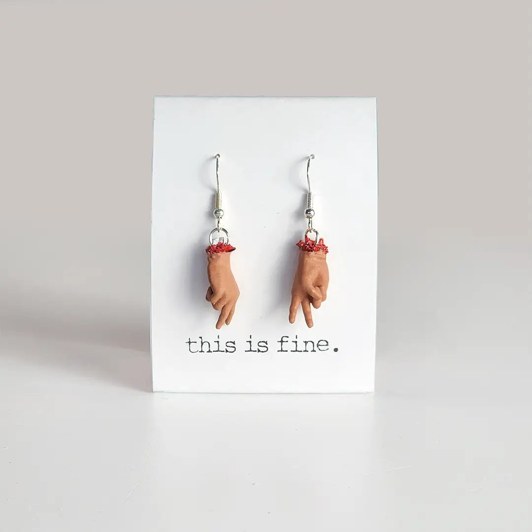 Peace Out, Loser Earrings