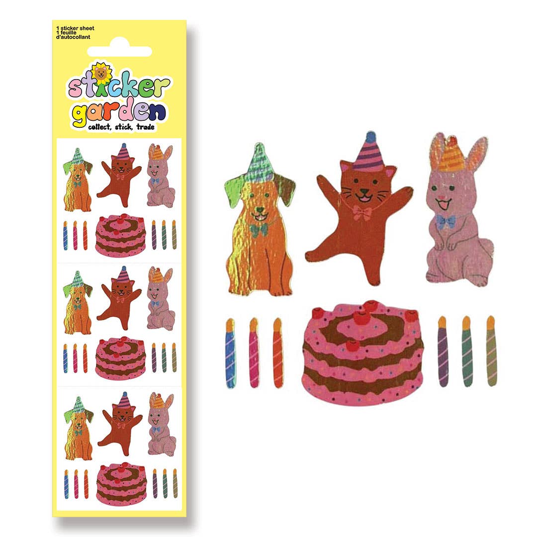 Pearl Birthday Pets Sticker Sheet