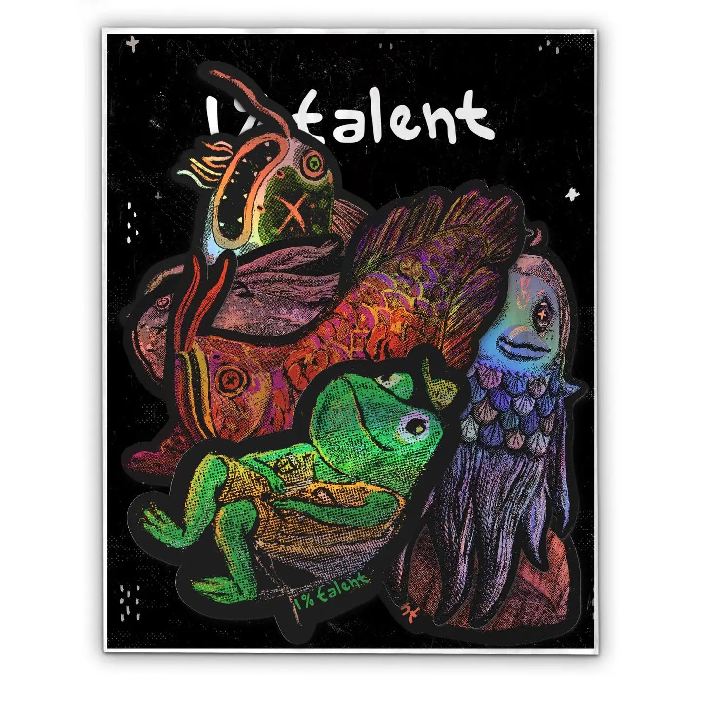 Pond Critters Holographic Stickers Pack