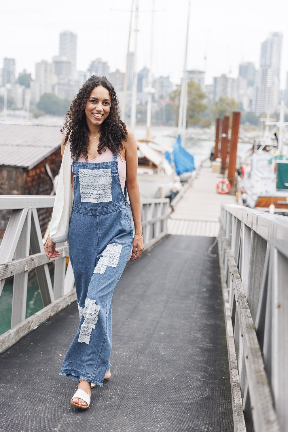 Denim Patchwork Jumpsuit