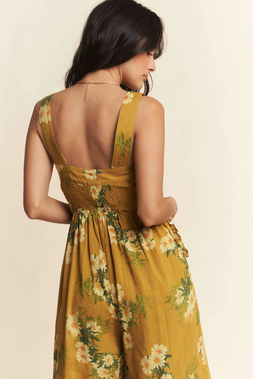 Plus Floral Printed Ruffle Detail Jumpsuit