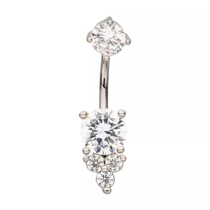 5 Prong Round Gems Front Facing Top