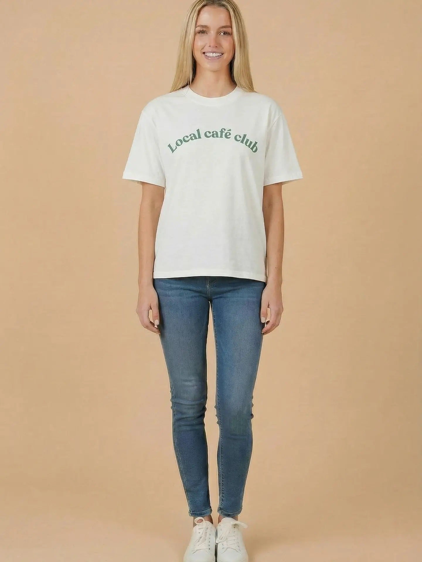 Local Cafe Club Lettering Plus Size Tee