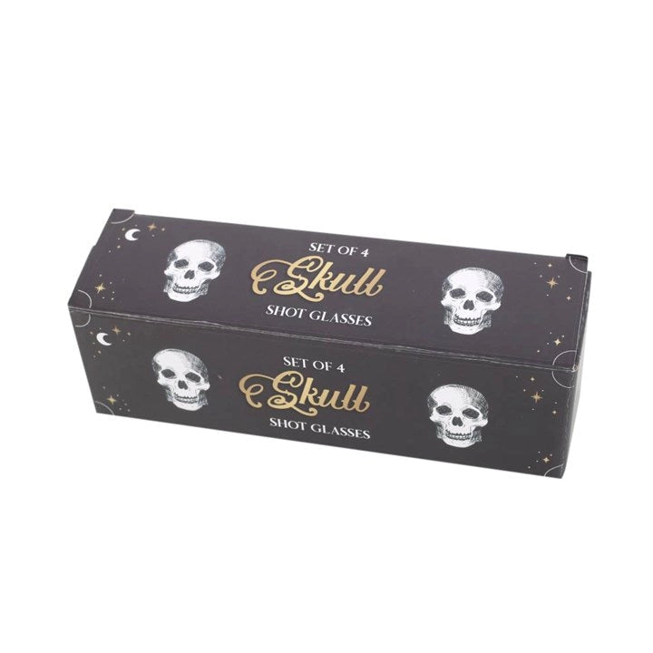Set Of 4 Skull Shot Glasses Set