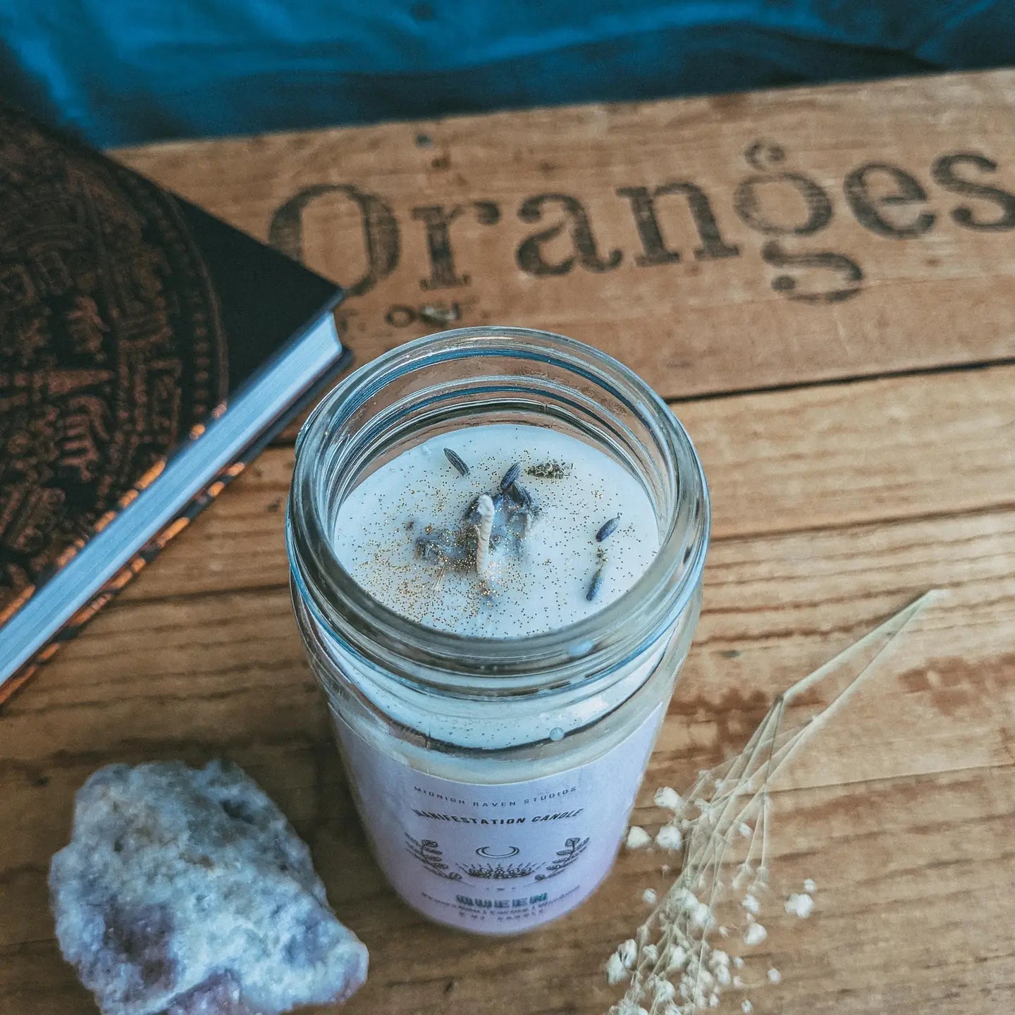 Queen Manifestation Glass Candle