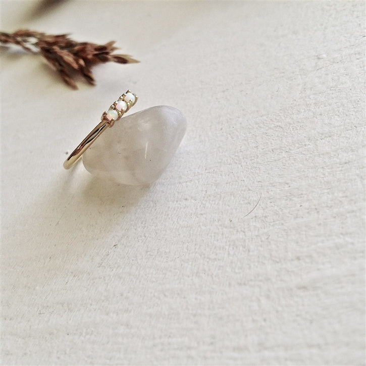 Three Sisters Vermeil Trplet Opal Ring