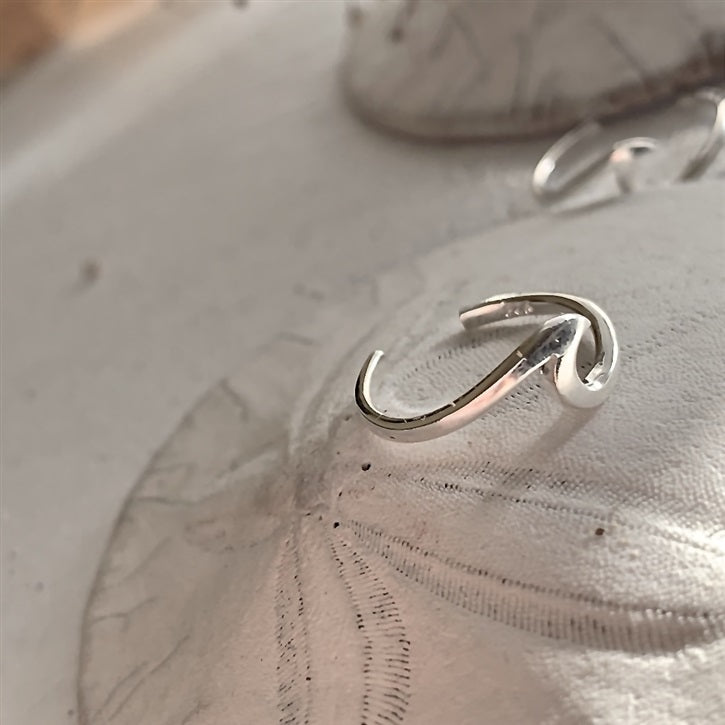 Tonfino Wave Sterling Silver Size 6 Ring