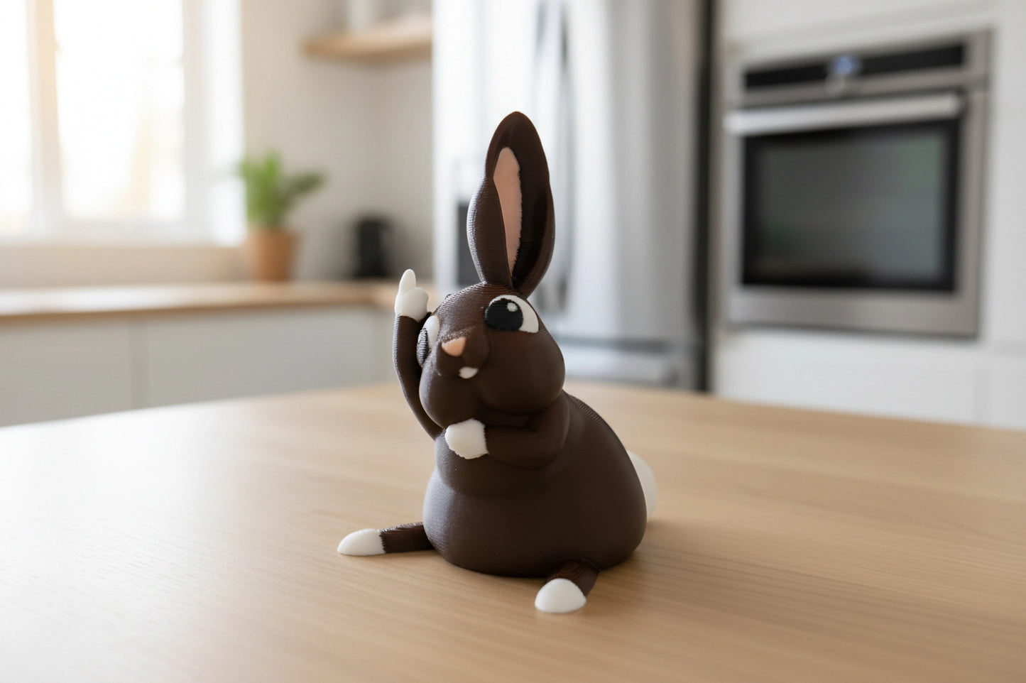 Rabbit Middle Finger Figurine