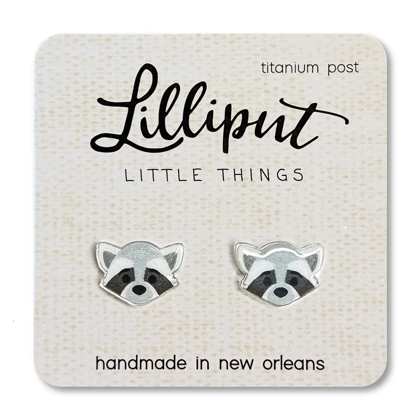 Raccoon Earrings