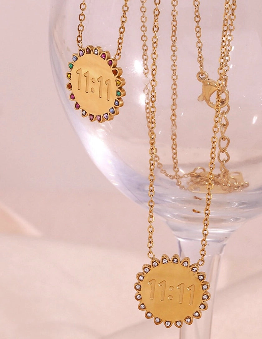 Rainbow 11:11 Sunshine Pendant Necklace