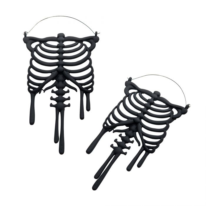 Stainless Steel with Matte Black Finish Rib Cage Plug Hangers