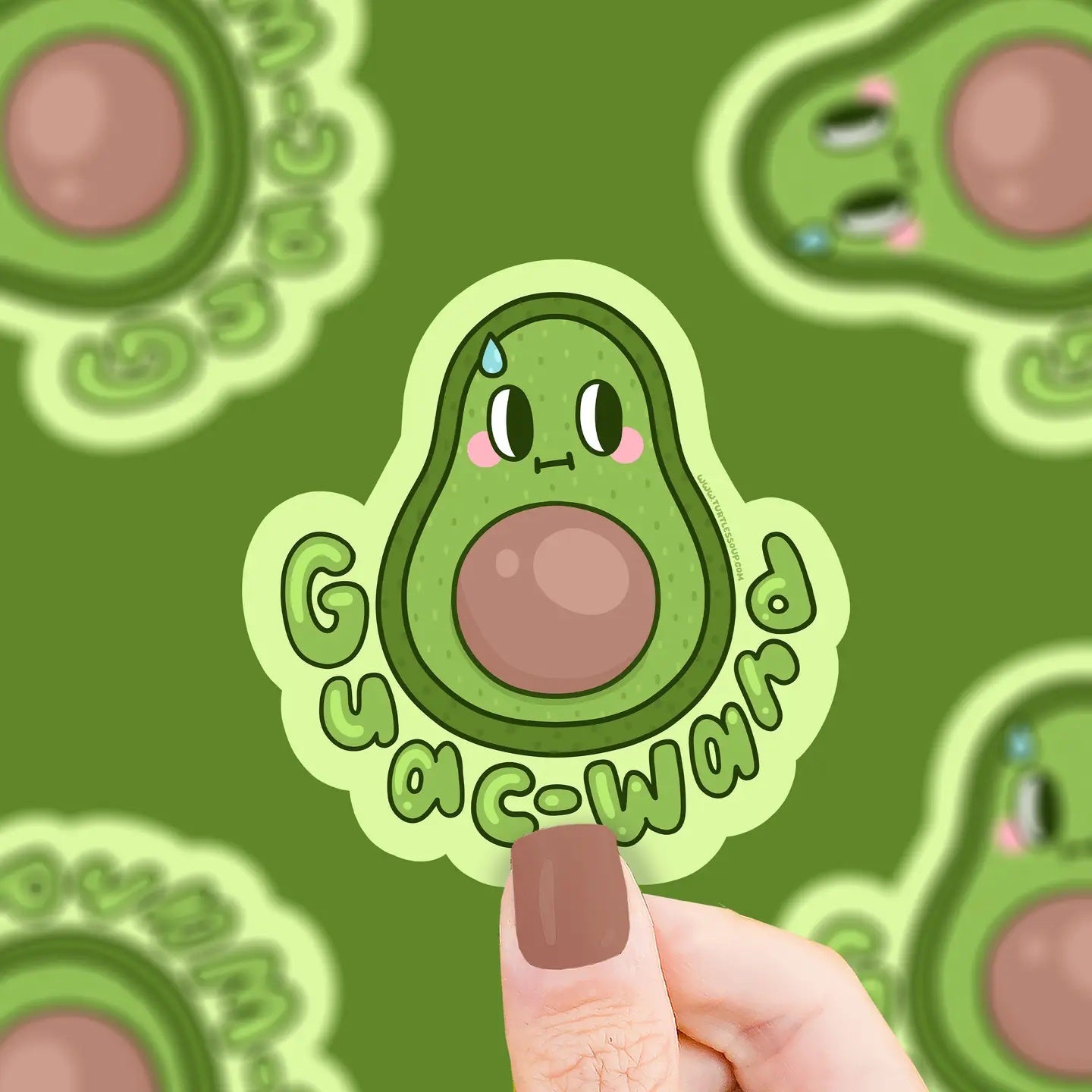 Guac-Ward | Foodie | Avocado | Awkward | Pun | Vinyl Sticker
