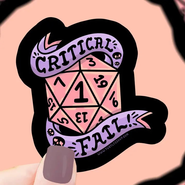 Critical Fail Vinyl Sticker