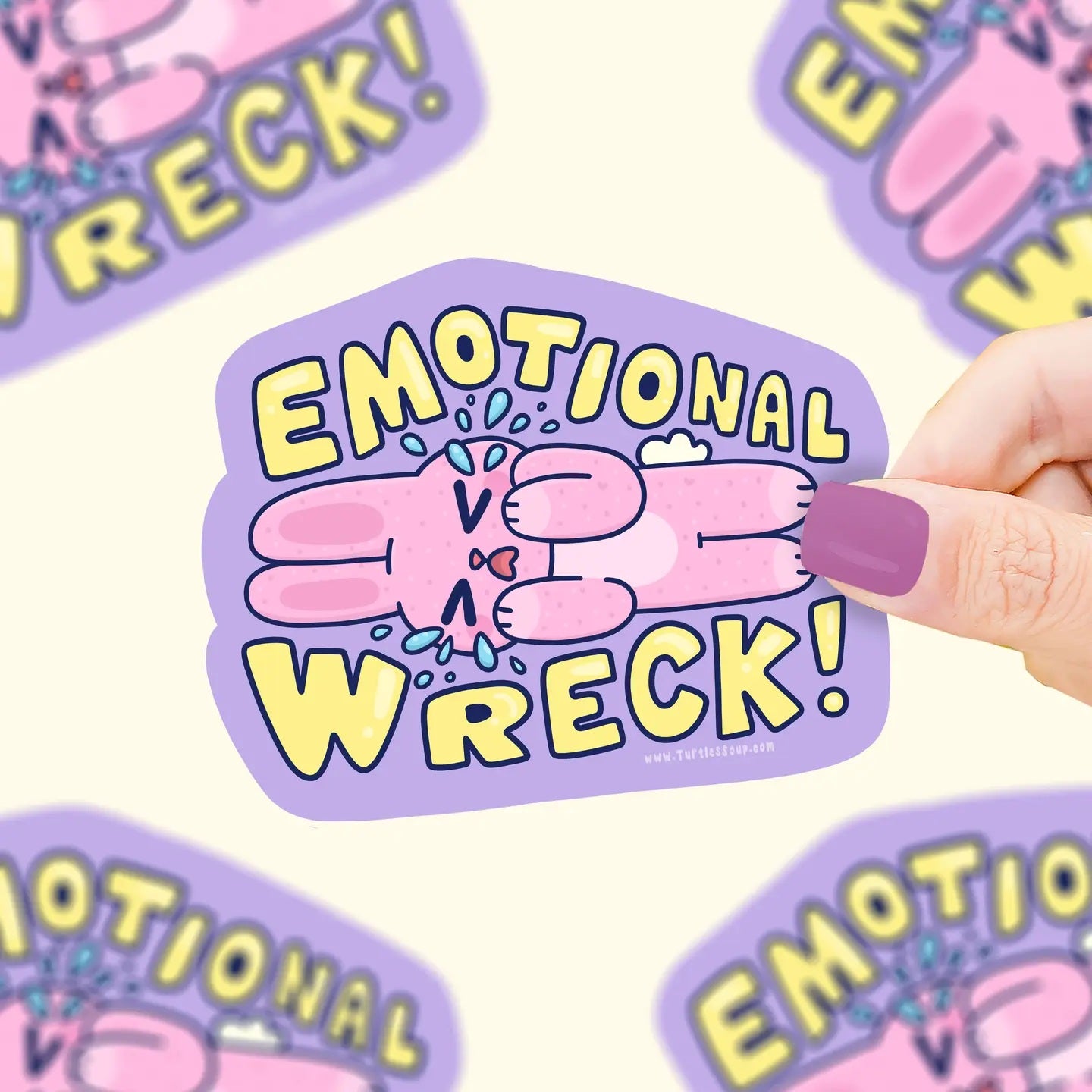 Emotional Wreck Bunny Vinyl Sticker