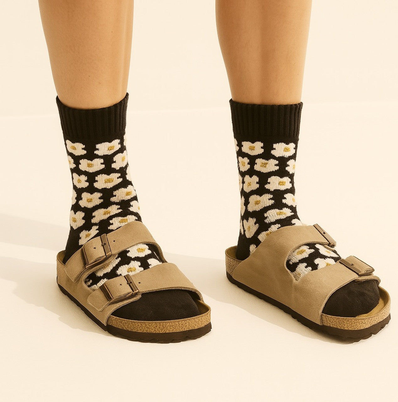 Daisy Jane Floral Pattern Crew Sock