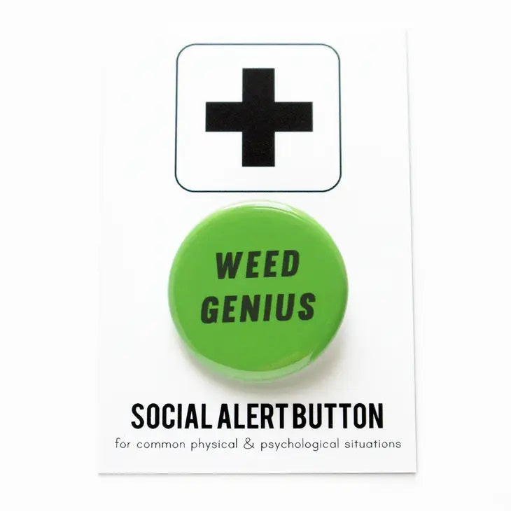 Weed Genius Canniabis Button