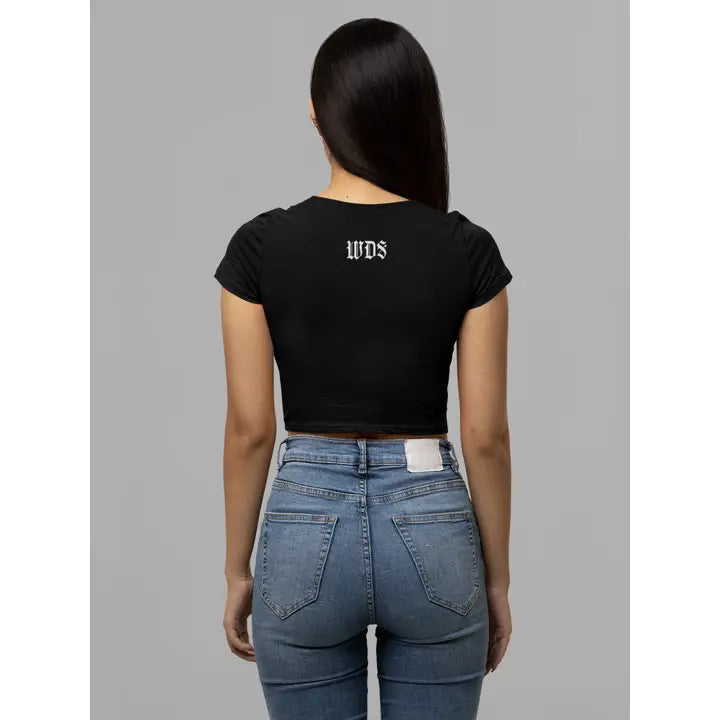 Serving Cunt, Gothic Funny Summer Y2K Crop Top