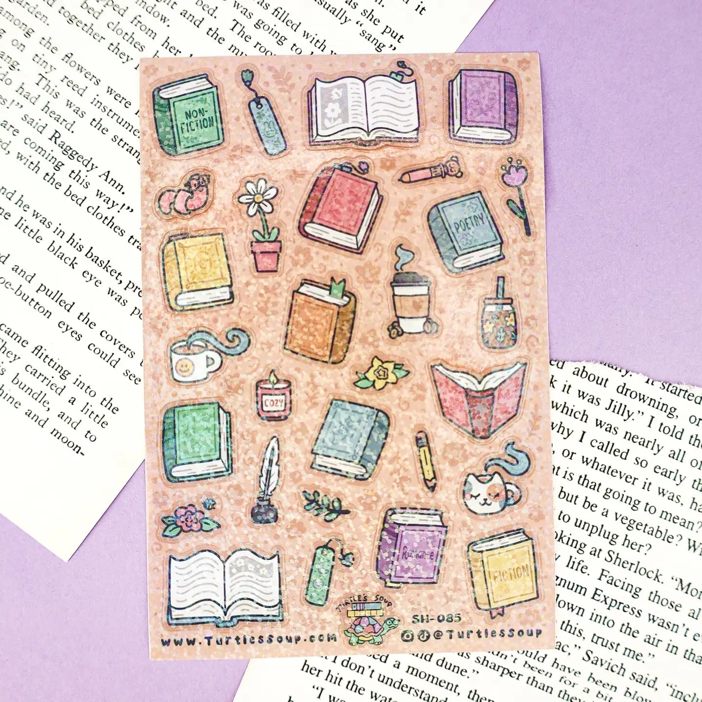 Books and Things | Bookish | Reader | Cute | Sticker Sheet