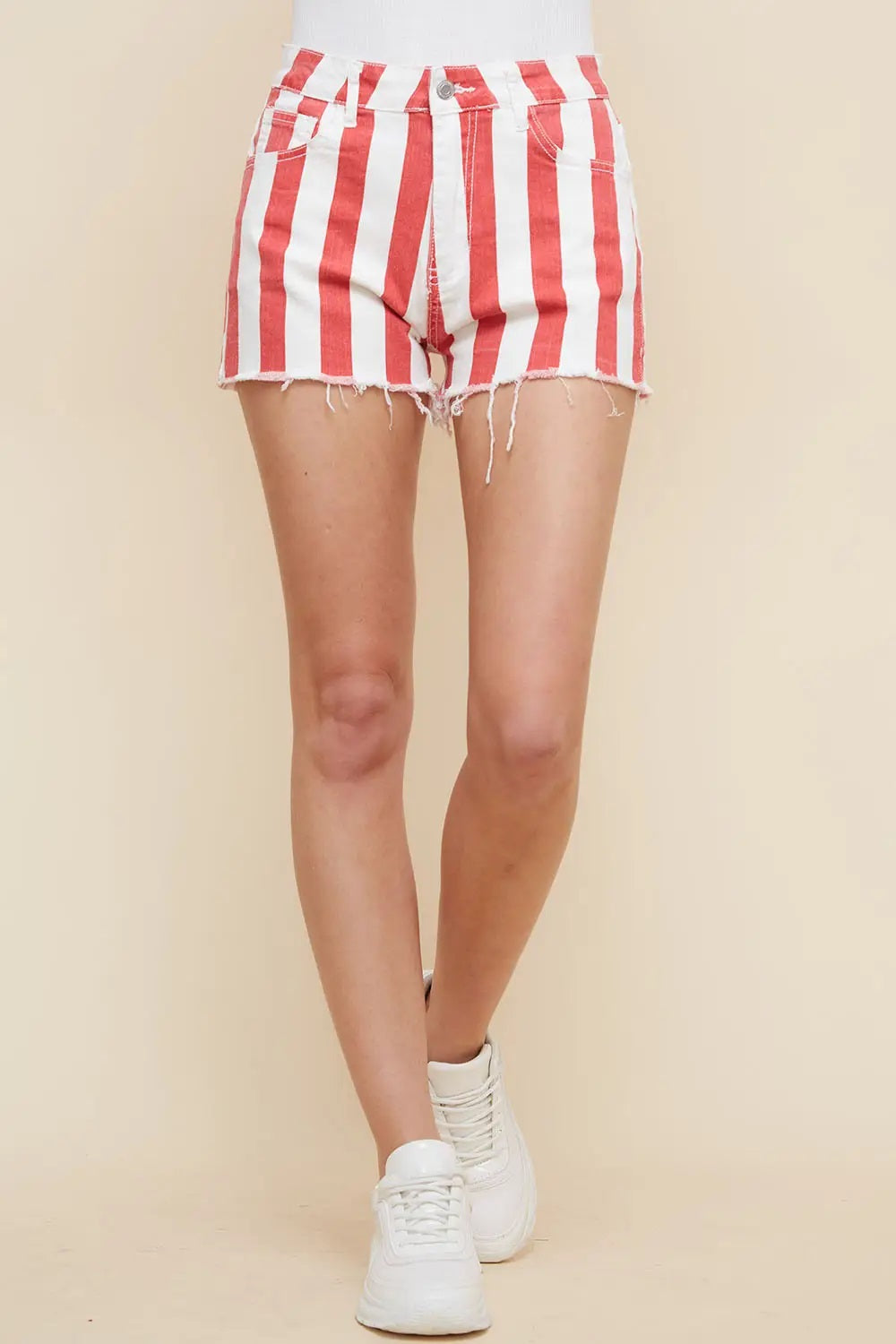 Striped Shorts Red