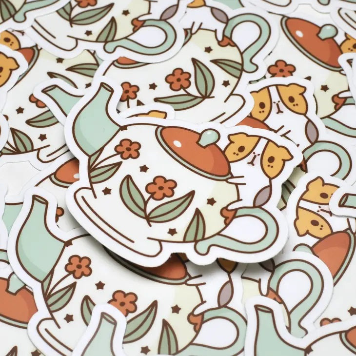 Bubu And Teapot Vinyl Sticker
