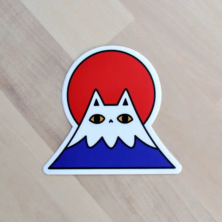 Mount Fuji Cat Sticker