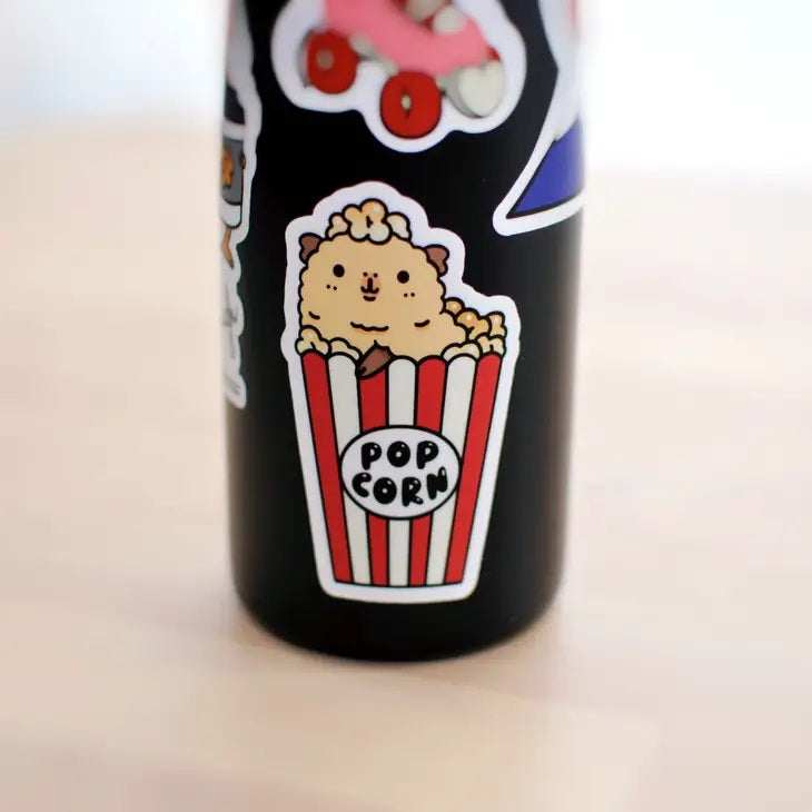 Alpaca Guinea Pig With Popcorn Sticker