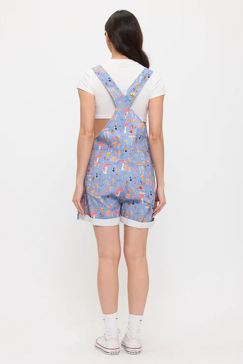 Enchanted Forest Mushroom Print Shortalls