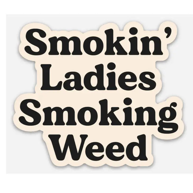 Smoking Ladies Smoking Weed Sticker